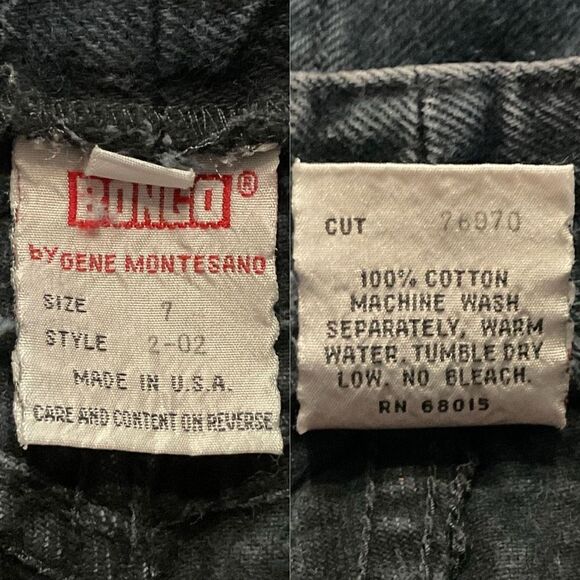 Bongo Vintage Black Custom Distressed Cutoff Denim Jean Shorts 7 - Picture 4 of 5